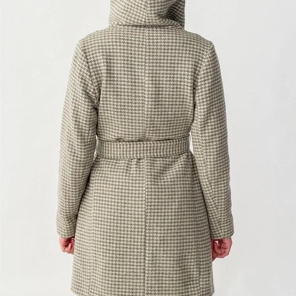 Ralph Lauren Tan and Brown Houndstooth Coat - Picture 2 of 5